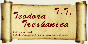 Teodora Treskanica vizit kartica